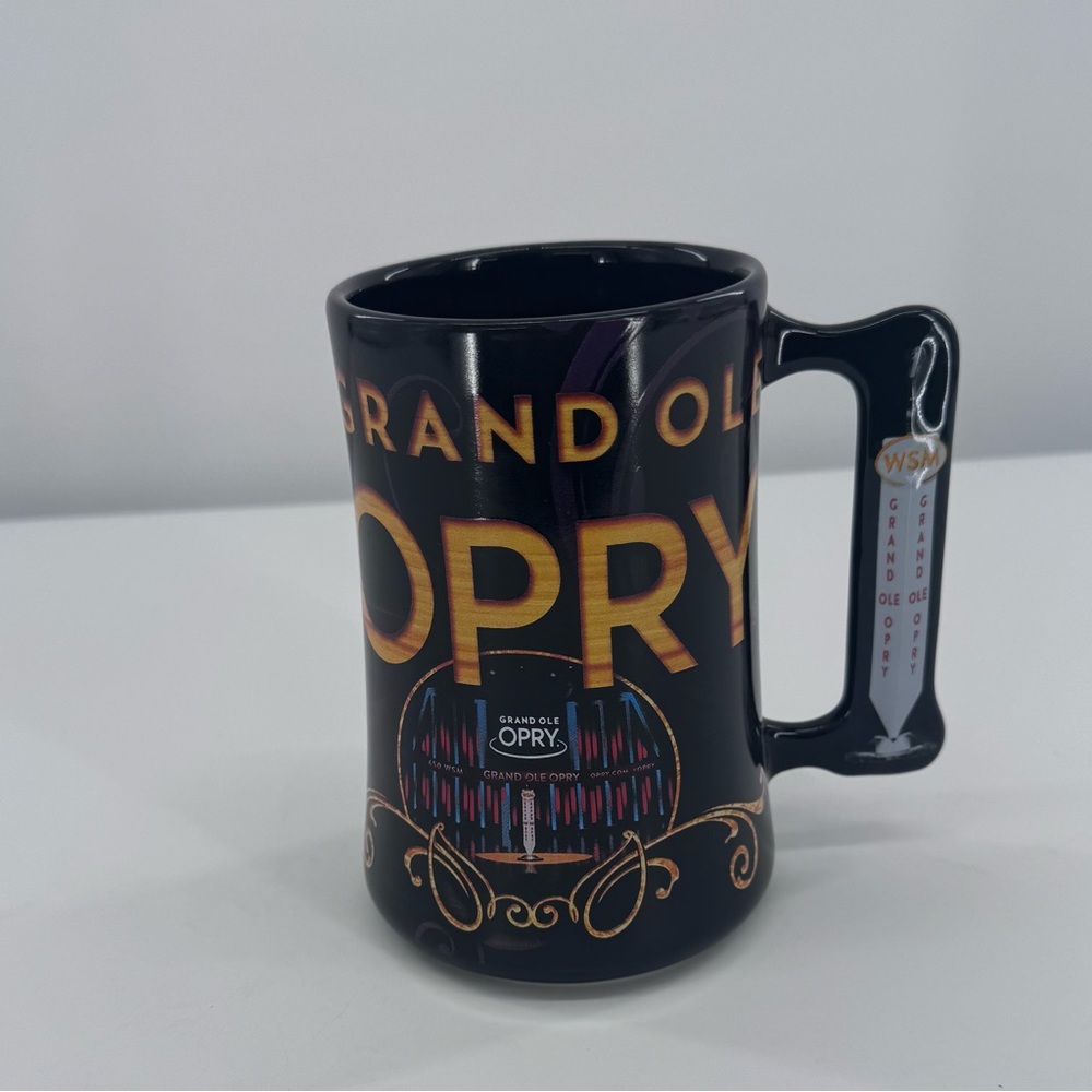 Grand Ole Opry Black Large Coffee Mug With‎ Souvenir Cup 24oz